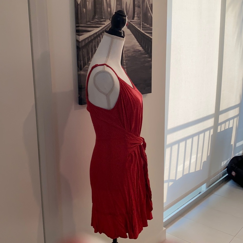 Express red pokadot dress